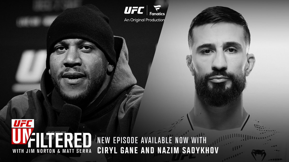 UfcUnfiltered's tweet image. A movie star and a home town hero! @ciryl_gane appears on the latest episode of #UFCUnfiltered to talk about his new movie K.O. as well as the Heavyweight division with Jon Jones retiring
We also have @naz_mma after his HUGE win in Baku!
Listen here: apple.co/2HvJwtV