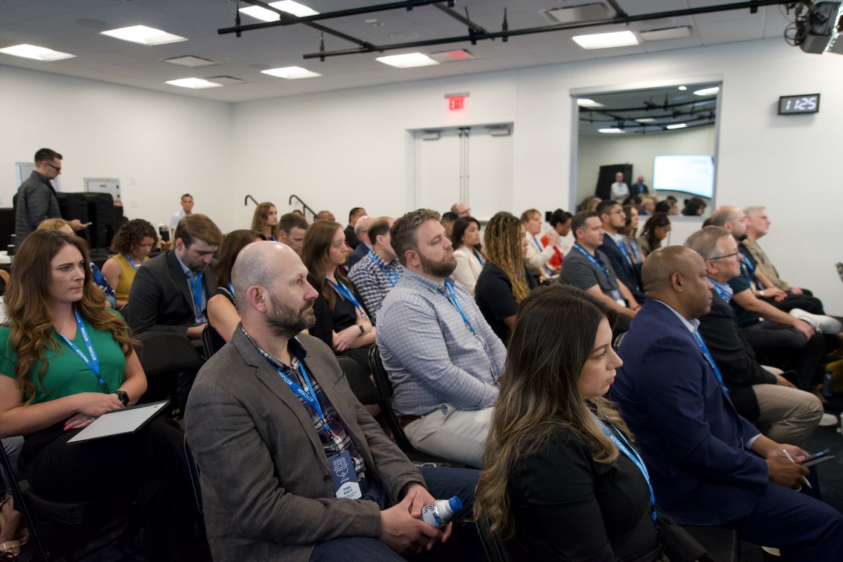 Attendees in the audience at <a href="/SportsPRSummit/">SportsPRSummit</a> this year hosted by <a href="/IntuitDome/">Intuit Dome</a>. #SportsPRSummit #IntuitDome