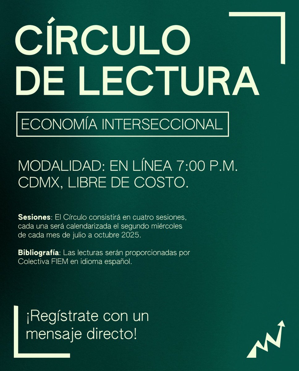 ¡Es hora de volvernos a ver! 

Este círculo de lectura será dedicado a los 
trabajos de cuidado proporcionados por mujeres y la importancia de estos en una economía social. 📚