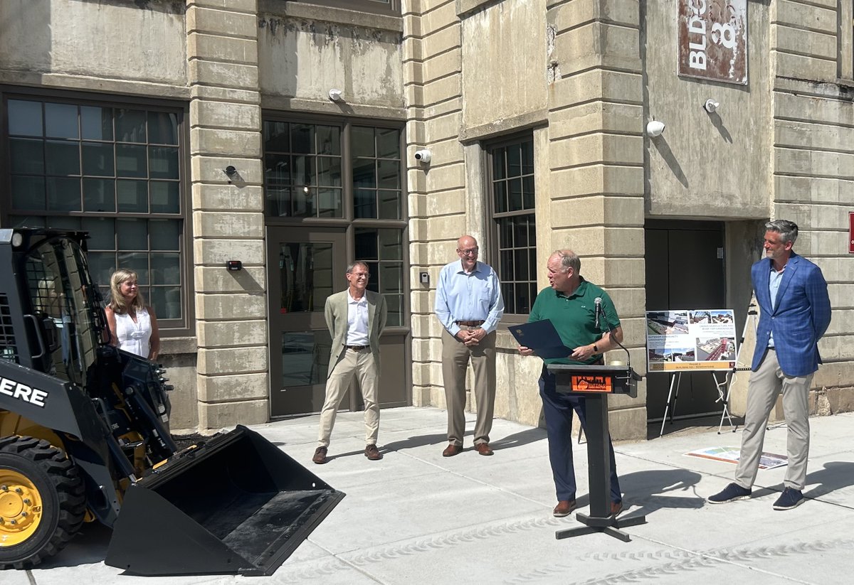 At today's opening of Wood &amp; Brooks Lofts on Kenmore Avenue in the Town. The former piano keys factory and old brownfield site now features 55 apartments and an incubator for construction pros.

Congratulations to the Wopperer family and partners, which include New York State.