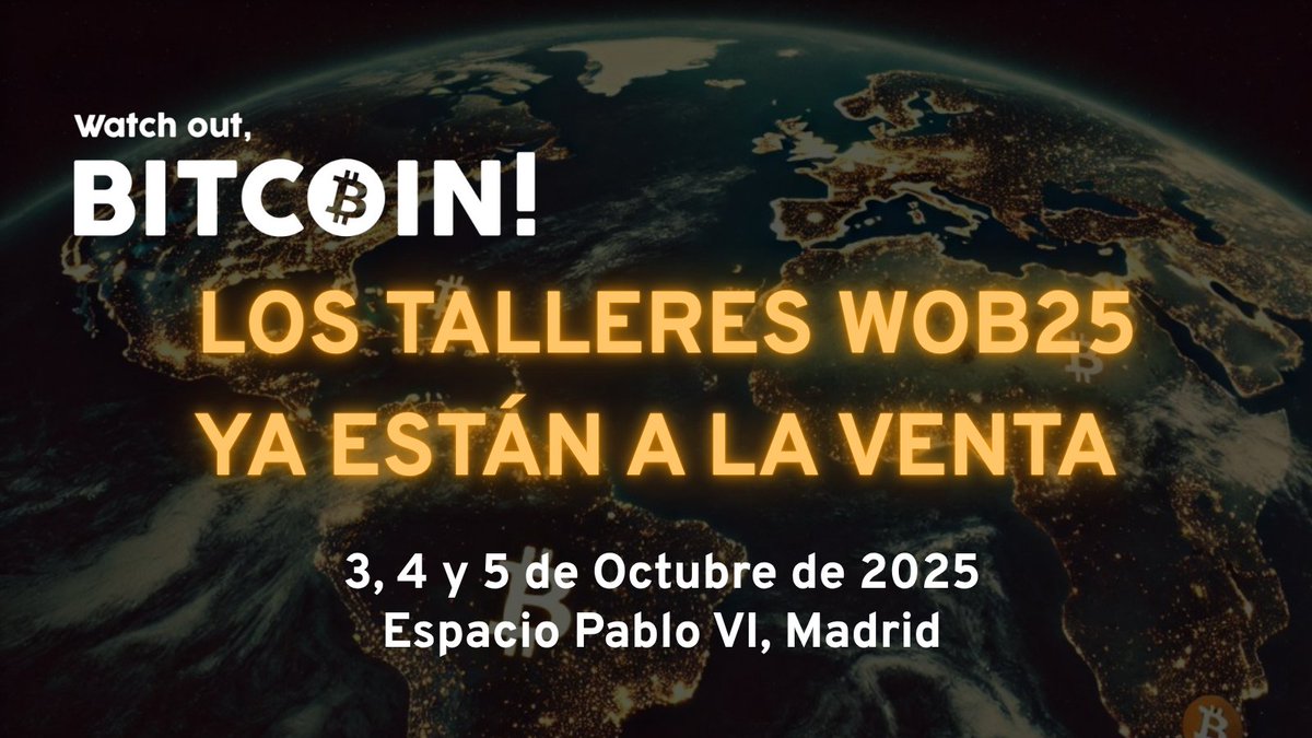 Wo_Bitcoin's tweet image. ¿Quieres ponerte manos a la obra?
¡Los Talleres WOB25 ya están a la venta!

Hazte con el tuyo y prepárate para aprender de la mano de los mejores.

TICKETS: wobitcoin.org
