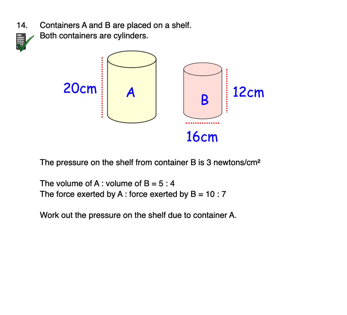 Corbettmaths's tweet image. Pressure Practice Questions
🎉 2 brand new questions (now 14 in total!)
✅ Answers updated
🎬 Video solutions (38 minutes)
🔗 Direct links to solution for each Q
corbettmaths.com/2018/04/04/pre…