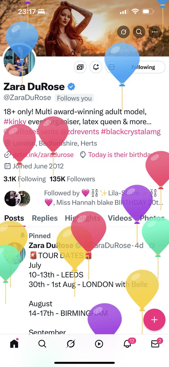 <a href="/ZaraDuRose/">Zara DuRose</a> Happy Birthday to the amazing Zara Du Rose