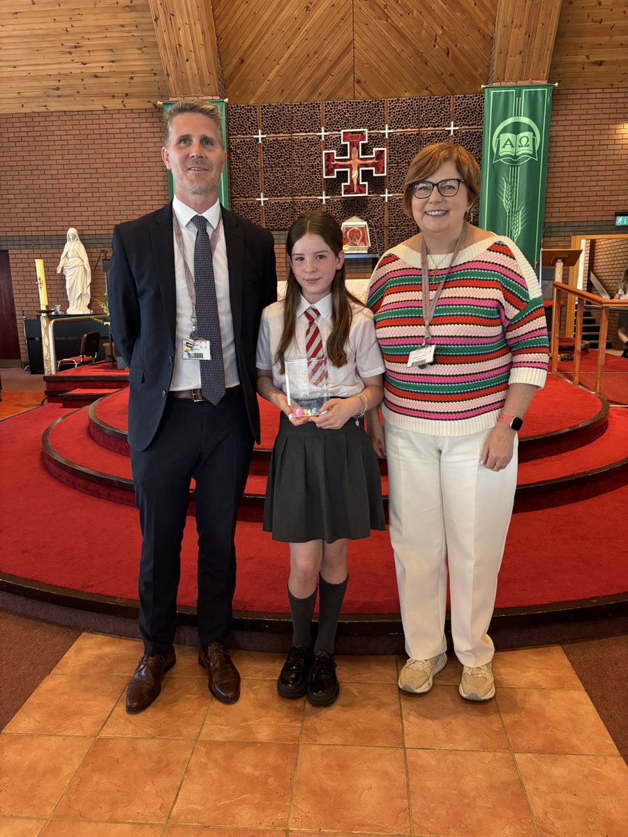 Congratulations to this P7 pupil who was awarded the Holy Family ‘kindness’ award at our leavers Mass today🙏
