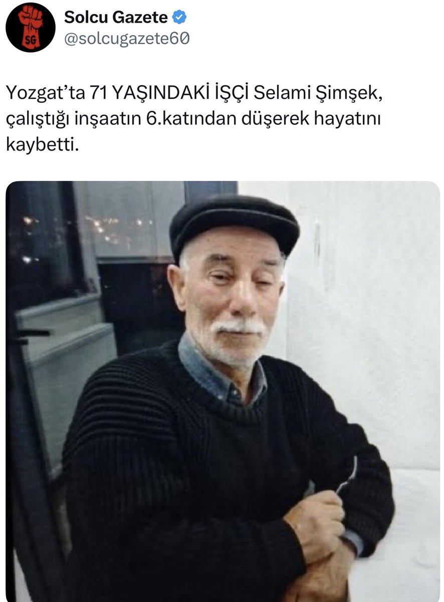 71 yaşında bir emekli hâlâ çalışıyorsa, ortada bir başarı hikâyesi değil, bir utanç tablosu vardır!
Emekliyi değil, onu bu duruma mahkûm eden iktidarı konuşmalıyız.

#TürkiyeSarayaÇalışıyor