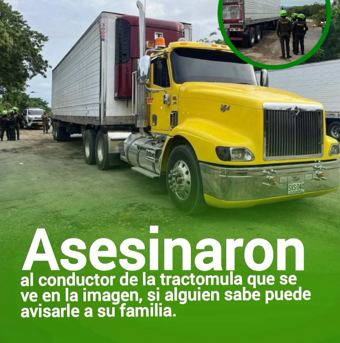 Desde <a href="/ColombiaCamion/">Colombia Camionera</a> repudiamos los actos de violencia que a diario se presentan en el pais la perdida de transportadores a manos de la delincuencia, #nomásmuertes a transportadores de carga  <a href="/mindefensa/">Mindefensa</a> agradeciendo su gran labor, solicitamos más apoyo en las vías Nacionales