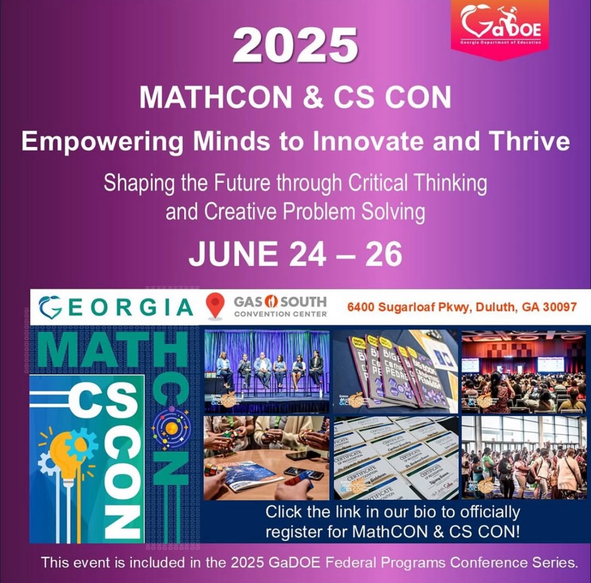 MelissaBusbin's tweet image. Honored to speak at the #CSCon2025 x #MathCon2025 Closing Session Teacher Panel: Innovation in Action!
#FutureReady #CTAE #CS4GA #MathEd #AIinEducation #WomenInSTEM #4theT #ctaedelivers @BusbinMelissa