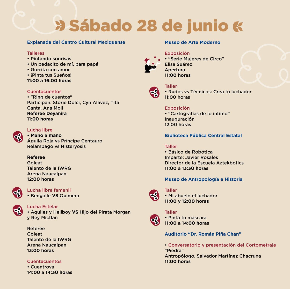 CulturaEdomex's tweet photo. Te esperamos este fin de semana con toda tu familia para disfrutar del Festival Cultural #TransformARTE, dedicado especialmente a papá.
¡No faltes! 👔🙌🏽

Consulta el programa del Centro Cultural Mexiquense, #Toluca.👀👇👇

#ElPoderDeServir https://t.co/f5PkkGQb6B