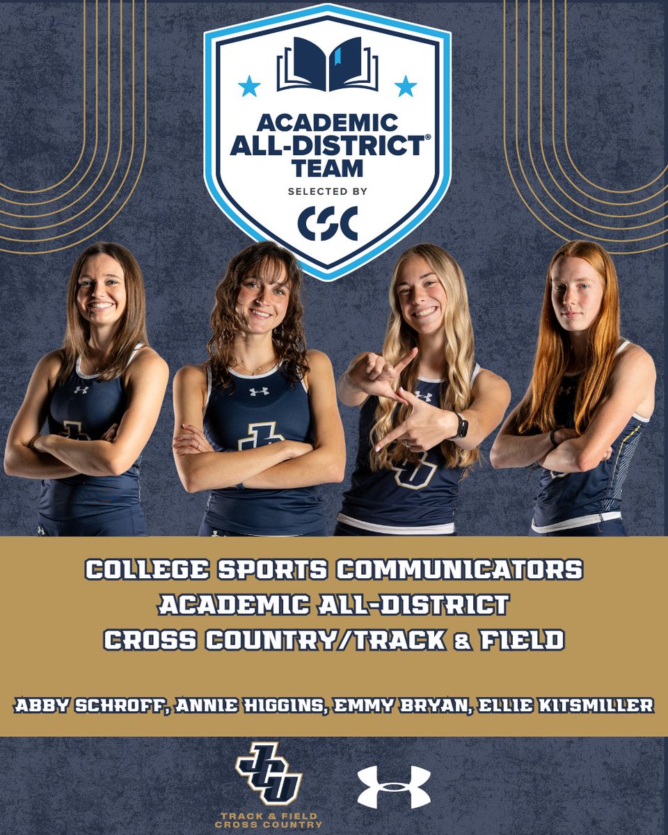 John Carroll Sports (@jcusports) on Twitter photo WXC/T&F: A total of four Blue Streaks including Abby Schroff, Annie Higgins, Emmy Bryan, and Ellie Kitsmiller earn CSC Academic All-District® honors from the 2024-2025 seasons. ⚡️⚡️
Read more about the award in our story posted below. ⬇️
<a href="/JCUXCTF/">JCU Cross Country / Track&Field</a> #StreakUp
📰: WXC/T&F: A total of four Blue Streaks including Abby Schroff, Annie Higgins, Emmy Bryan, and Ellie Kitsmiller earn CSC Academic All-District® honors from the 2024-2025 seasons. ⚡️⚡️
Read more about the award in our story posted below. ⬇️
<a href="/JCUXCTF/">JCU Cross Country / Track&Field</a> #StreakUp
📰: