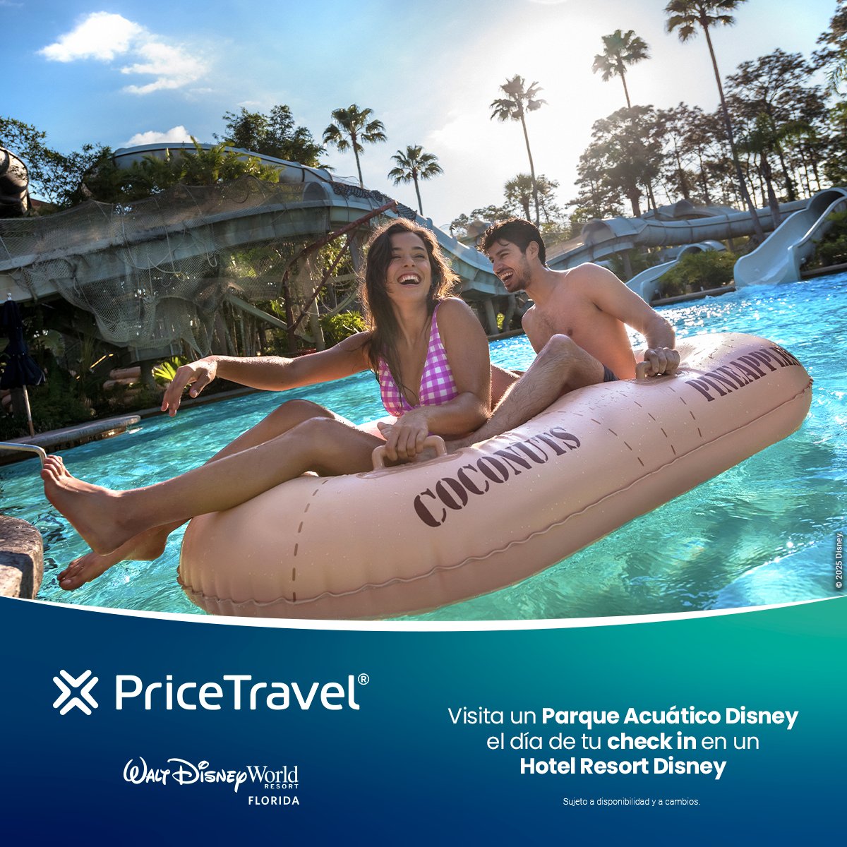 👨‍👩‍👧‍👦✨ ¡La magia comienza desde que llegas! 🏰💦🌞 Si te hospedas en un Hotel Resort Disney en 2025, ¡tú y tu familia tendrán entrada GRATIS a un Parque Acuático el día del check-in! 

🎟️ ¡Haz tu reservación hoy!
🔗 bit.ly/WDWFloridaPric…

#CuandoTeQuieresIrTeVas
