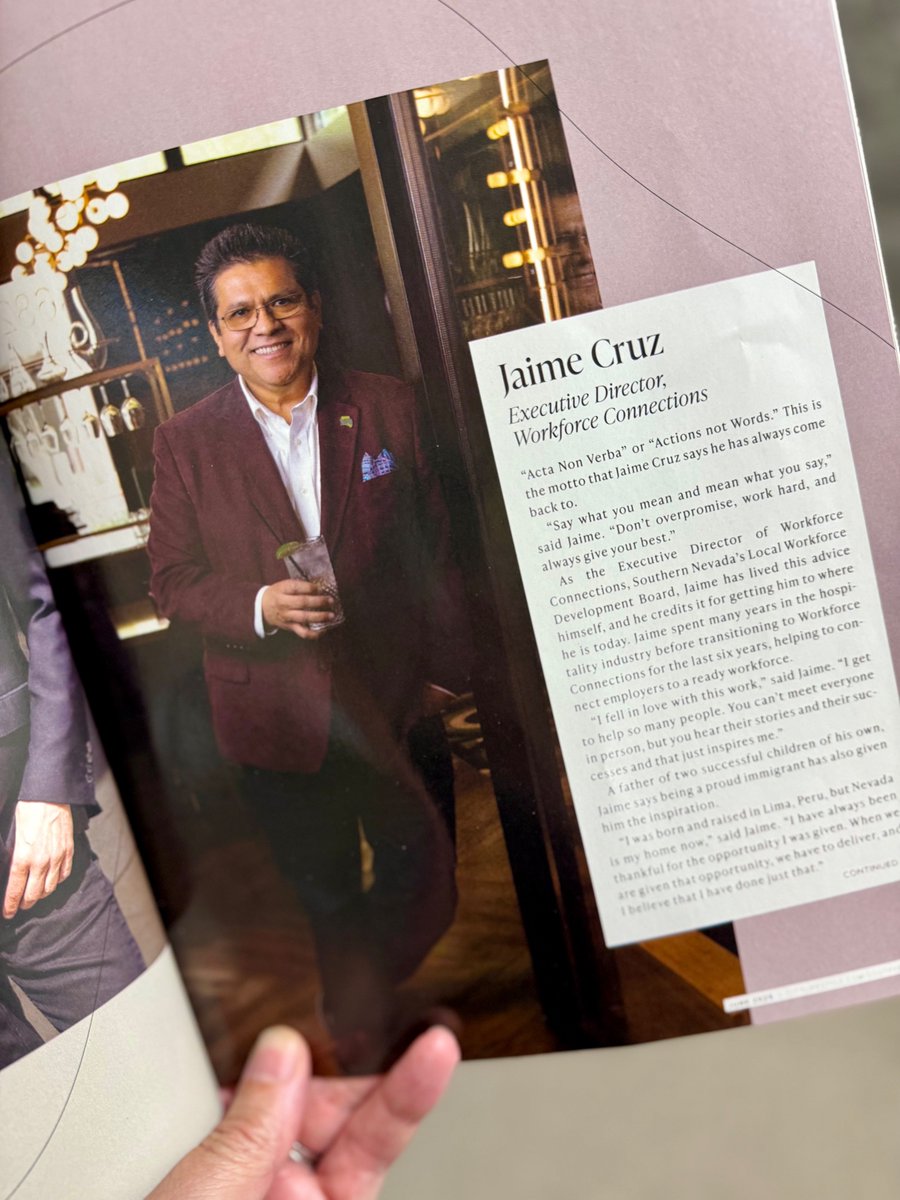 Workforce Connections (@wcnevada) on Twitter photo Workforce Connections Executive Director <a href="/cruzjaime_lv/">Jaime Cruz</a> was among the professionals profiled in the "Gents Issue" of South Vegas City Lifestyle magazine!
Read the entire article here: citylifestyle.com/.../gentlemens… Workforce Connections Executive Director <a href="/cruzjaime_lv/">Jaime Cruz</a> was among the professionals profiled in the "Gents Issue" of South Vegas City Lifestyle magazine!
Read the entire article here: citylifestyle.com/.../gentlemens…