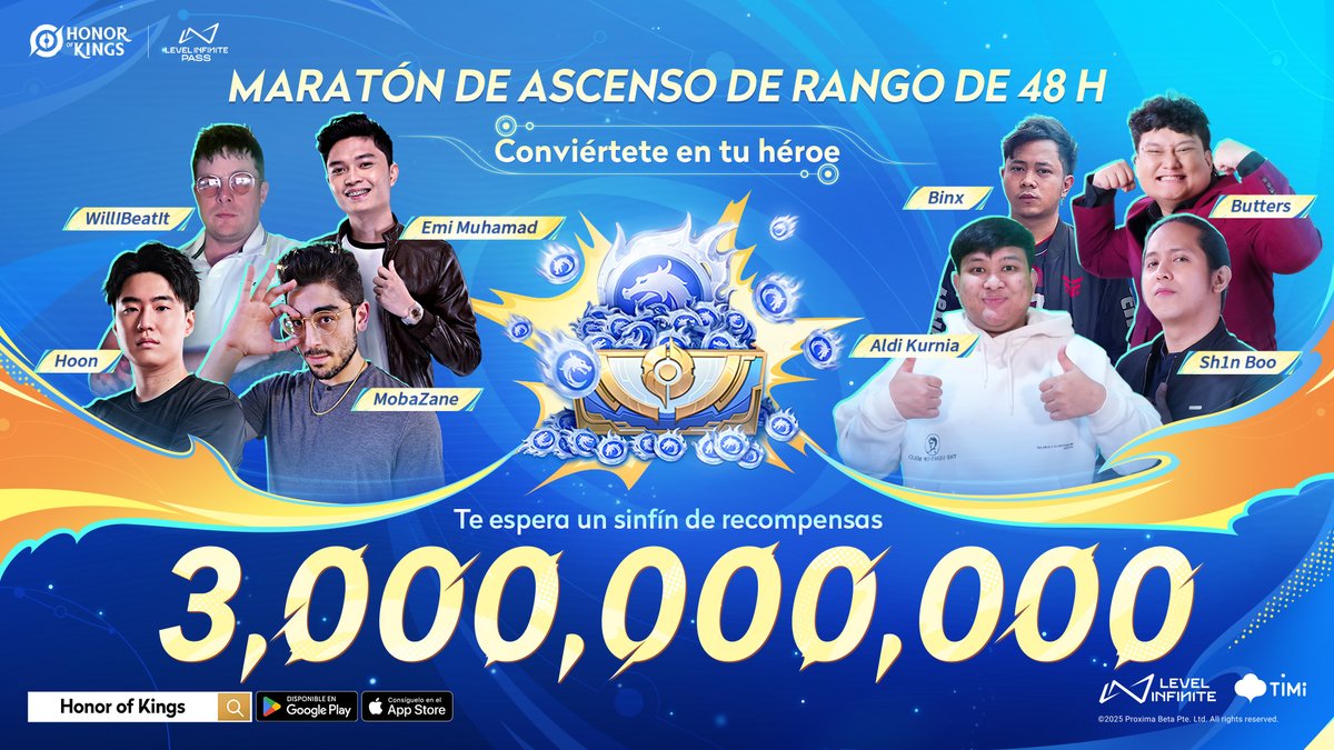 🗳¡Vota por tu campeón!
💎¡Adivina al campeón ideal para repartir Cristales de Dragón gigantescos!

✨PD: ¡Agudo-River Spirits se ha unido al Tesoro del Dragón y te espera!

👉honorofkings.live/download
#HOK48HrsRanking #HOKBeYourOwnHero #HonorofKings #HOK #HOKPLUS