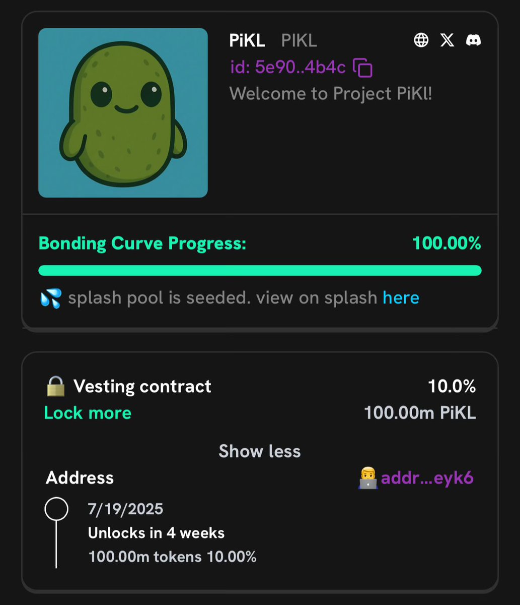 See the token vesting schedule in seconds 🫡