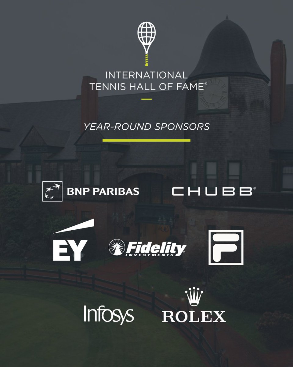 The ITHF is proud to announce 7 year-round sponsors for 2025

These esteemed organizations play a vital role in supporting the Hall of Fame's mission to preserve and promote the history of tennis and celebrate its champions to inspire excellence across generations globally.

➡️