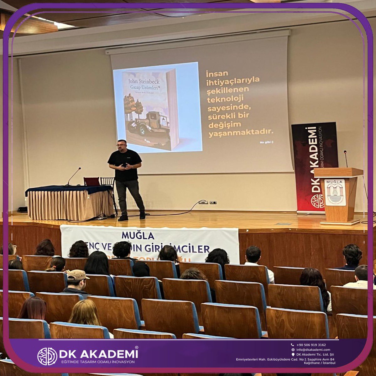 dincka's tweet photo. Muğla Sıtkı Koçman Üniversitesi’nde “Yapay Zekâ ile Geleceğini Tasarla” dedik!
DK Akademi olarak, Disiplinlerarası Ar-Ge, Kadın Girişimciler Topluluğu ve TOBB Muğla Kadın Girişimciler İl İcra Komitesi ile birlikte geleceğin becerilerini konuştuk. 🤖
#YapayZeka #MuğlaÜniversitesi https://t.co/UcmUXomNra