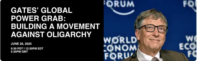 Oakland Institute (@oak_institute) on Twitter photo Confront #Oligarchy this Thursday!
Must see webinar ft. 4 of the world’s sharpest & smartest critics of the <a href="/gatesfoundation/">Gates Foundation</a>
Gabriel Manyangadze of <a href="/SAFCEI/">Safcei</a>, <a href="/Mittaloak/">Anuradha Mittal</a>, Nicolleta Dentico of <a href="/SID_INT/">Society for International Development</a>, <a href="/JessedHagopian/">Jesse Hagopian</a>.
Moderated by <a href="/TimothyWSchwab/">Tim Schwab</a>
<a href="/cagjseattle/">CAGJ</a> <a href="/agcconnect/">A Growing Culture</a> Confront #Oligarchy this Thursday!
Must see webinar ft. 4 of the world’s sharpest & smartest critics of the <a href="/gatesfoundation/">Gates Foundation</a>
Gabriel Manyangadze of <a href="/SAFCEI/">Safcei</a>, <a href="/Mittaloak/">Anuradha Mittal</a>, Nicolleta Dentico of <a href="/SID_INT/">Society for International Development</a>, <a href="/JessedHagopian/">Jesse Hagopian</a>.
Moderated by <a href="/TimothyWSchwab/">Tim Schwab</a>
<a href="/cagjseattle/">CAGJ</a> <a href="/agcconnect/">A Growing Culture</a>