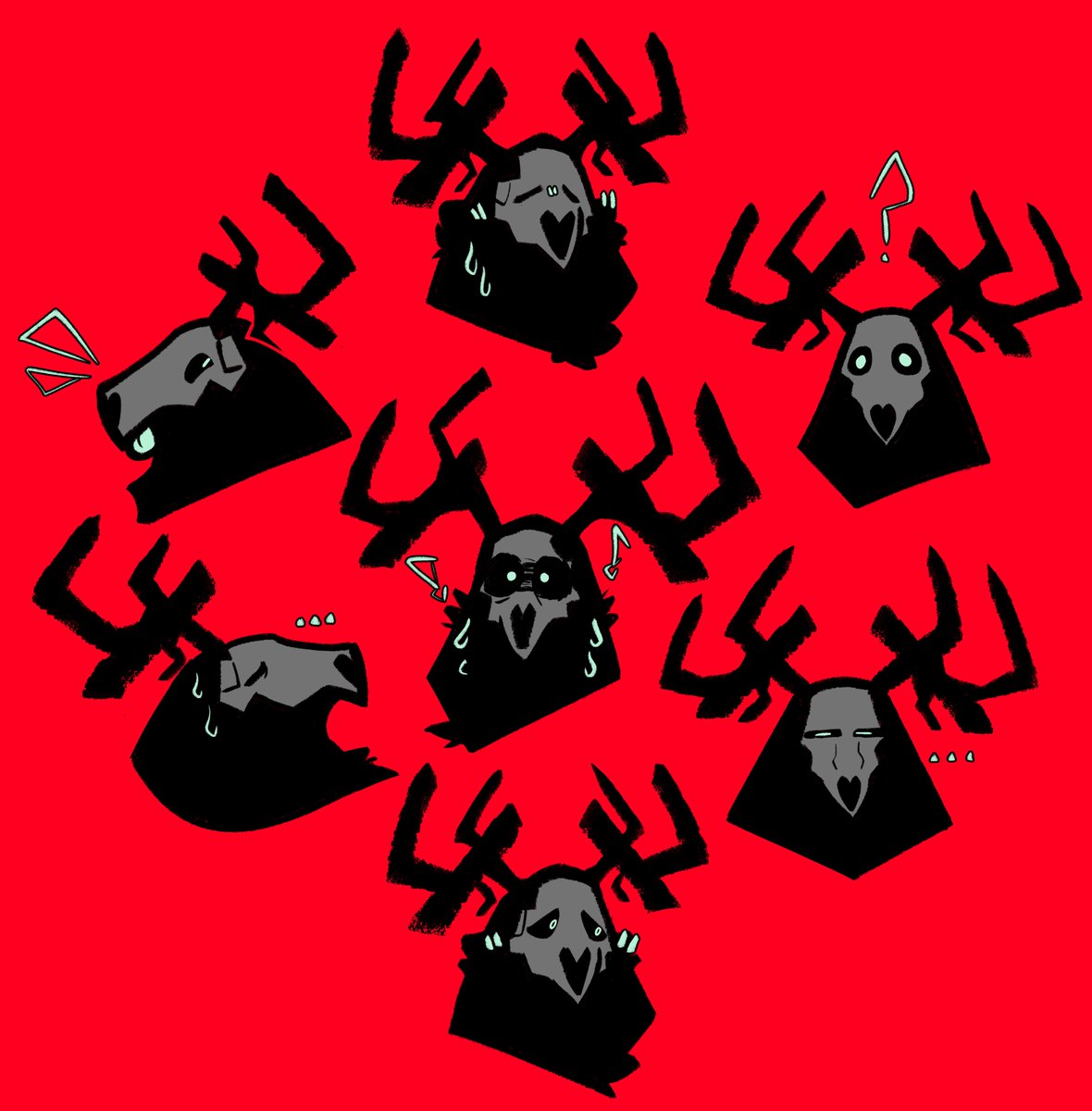 some Expression drawings of my boy Antlers