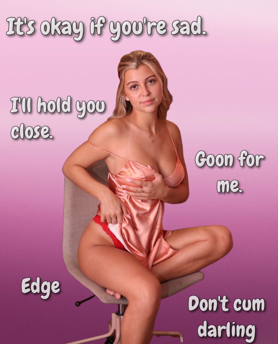 userofthing's tweet photo. Some days are better, some are worse. It's okay if you're happy, it's okay if you're sad. All emotions are valid. Just come here and goon. Come here and goon every day. Goon until your dreams are about gooning.
#captions #wankchat #sussycaptions https://t.co/Gn0p6FgrX8