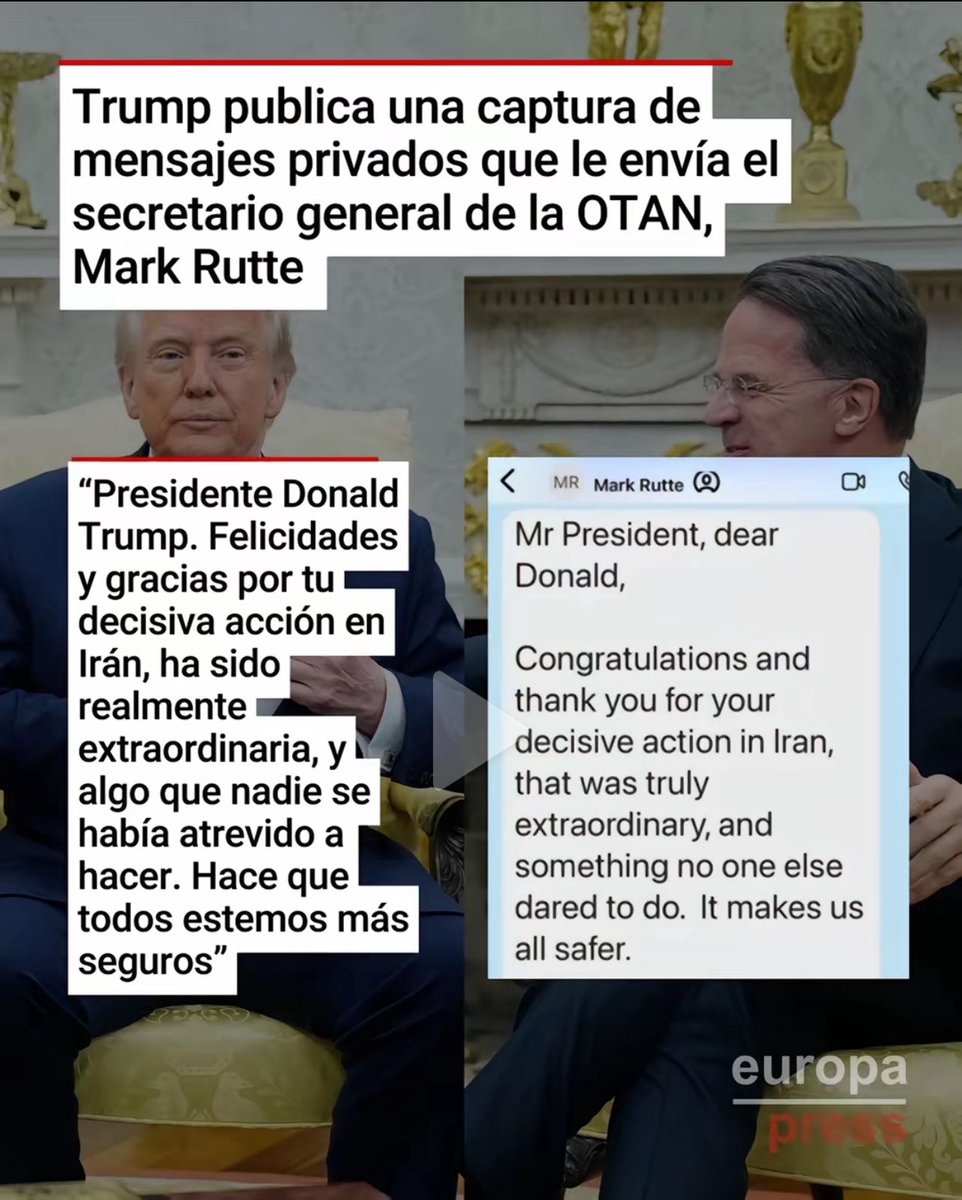 Santa_Tecla's tweet photo. @SecGenNATO 🐀 Rutte is just Donald Trump’s servile rat!  Rutte es una rata! Ni un cèntim més per la OTAN mentres serveixi només per fer de comparsa a mr Cheetos https://t.co/KlKToTDoiD