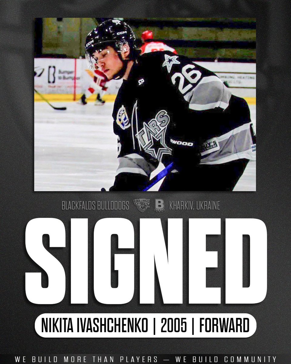 SIGNED

2005-born forward Nikita Ivashchenko has signed with the Bulldogs for the 2025-2026 season.

Welcome to the Bulldogs Nikita!

Read more here: bulldogsclub.ca/2025/06/24/iva…