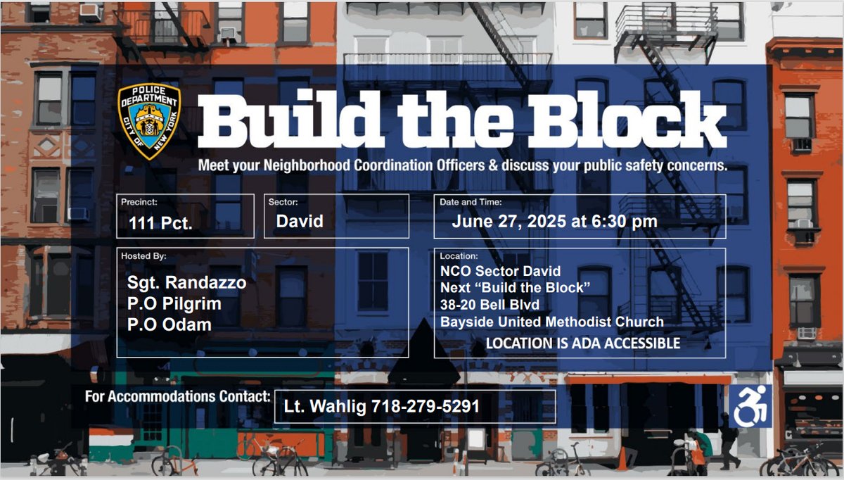 Come join us for the next Build The Block Meeting for Sector NCO David!