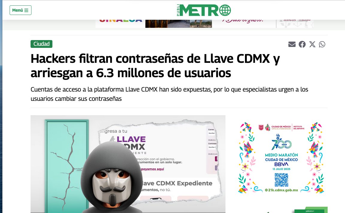 El Senado aprobó el uso obligatorio de Llave México, con todo y la 'famosa' CURP biométrica. No se preocupen, es desarrollada exactamente por los mismos que hicieron la grandísima Llave CDMX a la que le pasó esto 👇🏻