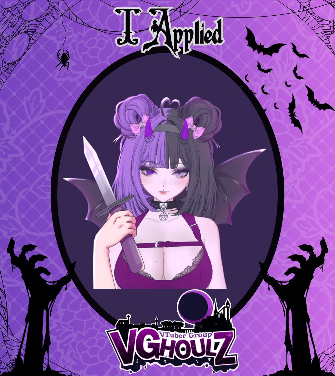 Soooooo this lil demon queen did a thing 👀
I am nervous as FUDGE, but super excited too :3 
WISH ME LUCK YALL 🖤🖤
#VGhoulZapplied