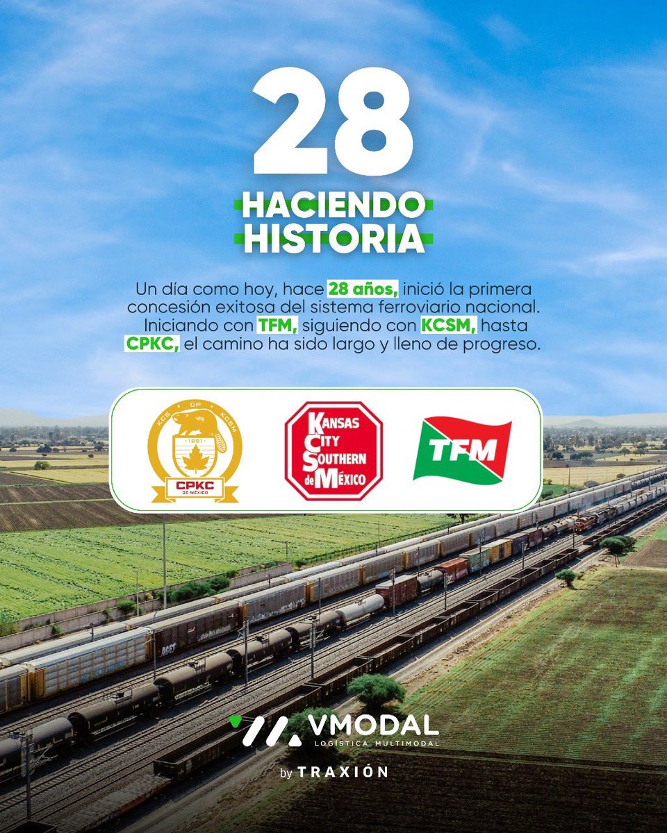 ¡Muchas felicidades a todos los que han formado parte y siguen en la rueda de acero! ¡Que fantástica experiencia y carrera! 🙌🏽

#IntermodalVMODAL 🛤
#FerrocarrilVMODAL 🛤️
👉🏽 traxion.global/vmodal
