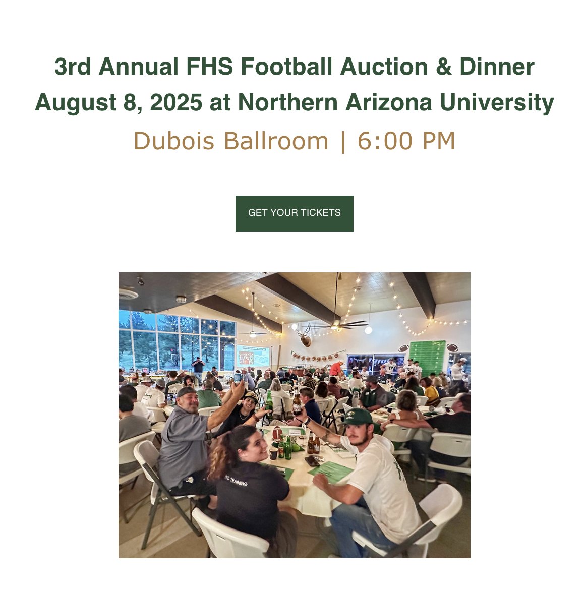 FlagstaffEagles's tweet photo. Our latest #FHSFootball newsletter just dropped โ and hereโs a sneak peek!
https://t.co/4GktuaOJHd
๐
Auction & Dinner on August 8
๐ Season opener in the NAU Dome
๐ฆ
New Alumni Facebook Group
๐ธ Instagram + social media links
โฆand more!
Get Tickets here: https://t.co/TOeErAhM38 https://t.co/FQ48Y1vrMx