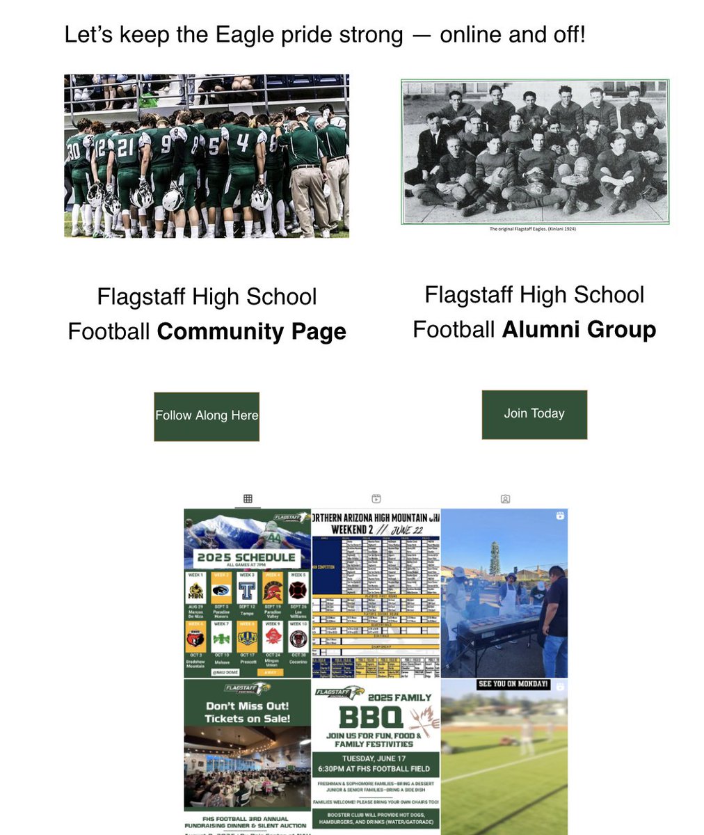 FlagstaffEagles's tweet photo. Our latest #FHSFootball newsletter just dropped โ and hereโs a sneak peek!
https://t.co/4GktuaOJHd
๐
Auction & Dinner on August 8
๐ Season opener in the NAU Dome
๐ฆ
New Alumni Facebook Group
๐ธ Instagram + social media links
โฆand more!
Get Tickets here: https://t.co/TOeErAhM38 https://t.co/FQ48Y1vrMx