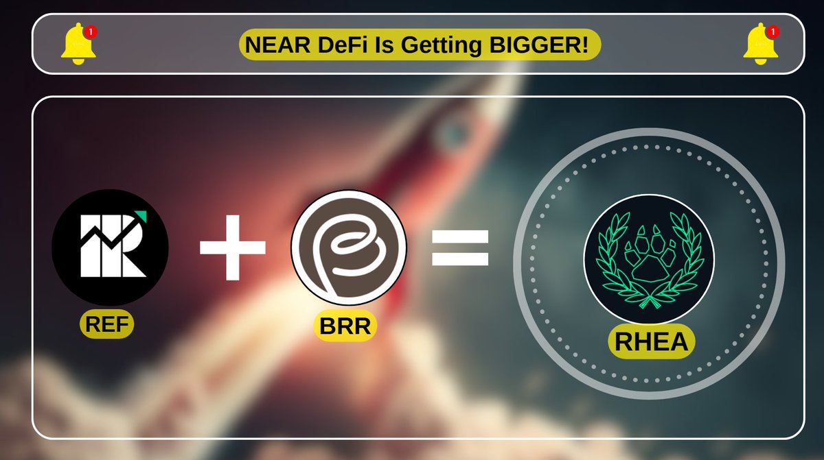 #NEAR DeFi Is Getting BIGGER! 🚨 

Ref Finance (REF) and Burrow (BRRR) are merging into <a href="/rhea_finance/">Rhea Finance</a>! A new DeFi platform that will make easier the life of its users! How? RHEA has been built as a chain-abstracted liquidity layer, which means that users can swap, lend and margin