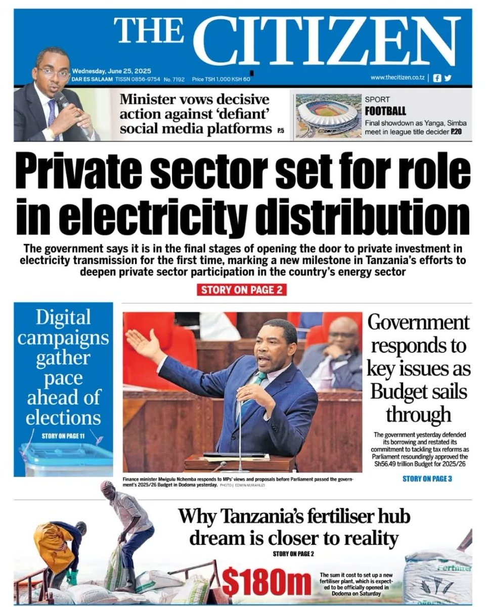 #Magazetiyaleo 

The Citizen 

Jumatano Juni 25, 2025