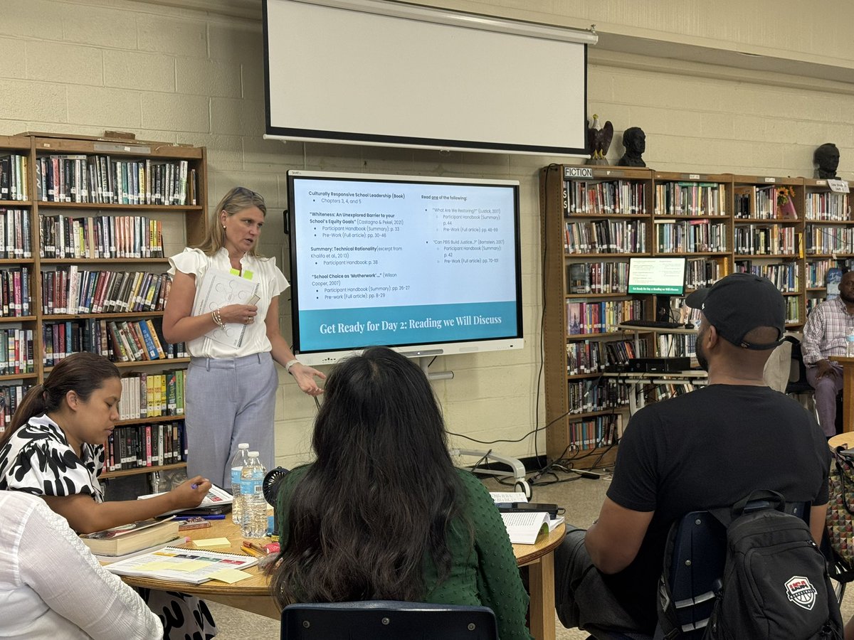 teach2dfuture's tweet image. Dr. Khalifa and Dr. Pekels @KatiePekel facilitated a 2.5-day workshop on Culturally Responsive School Leadership to the HPHS @HighPointHigh Admins and teachers. Looking forward to sharing this learning with our school community! #CulturallyResponsiveLead @pgcps 💙💛🦅