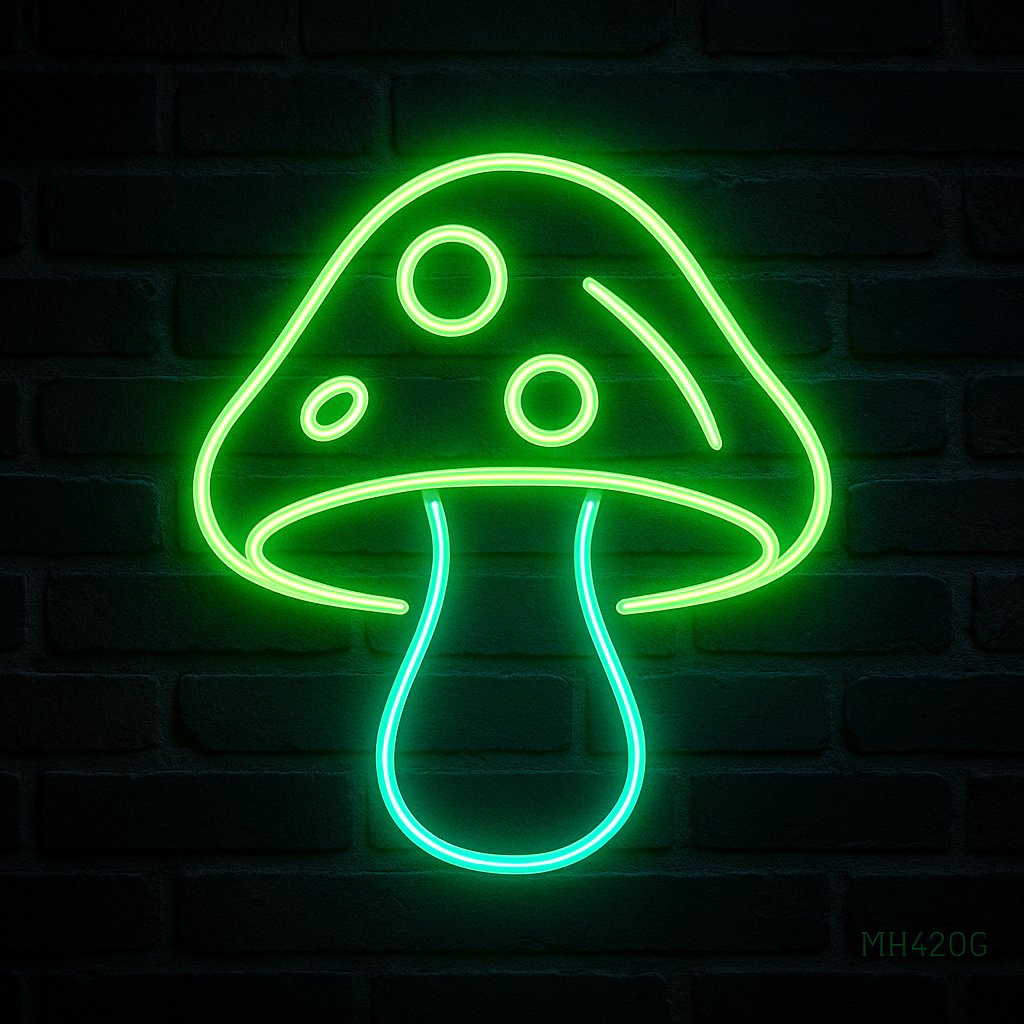 420milehighgolf's tweet image. QT with #NeonLeaf 🌿 if you’re team luminous hemp, or #NeonShroom 🍄 if the glowing cap steals your heart. Tag a late-night scroller and light up the feed! #LEDArt #420Community