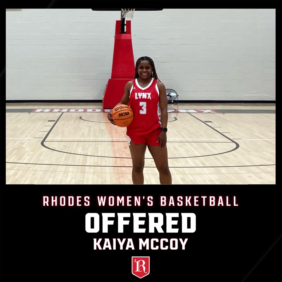 KaiyaDawn2026's tweet photo. Blessed to receive my 1st offer from @Rhodes_WBB! Thanks @Coach_JudiT &amp; @Deanohoops44 for a great visit! ❤️ #unofficial #GoLynx? @Shsreddogbball @CyFairOklahoma @ambermathurin @seigenthaler03 @PGHArkansas @JrAllStarBB https://t.co/28s00mismY