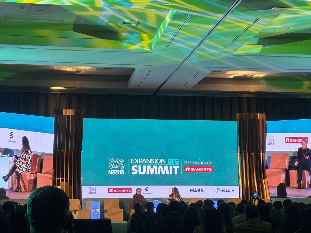 Inicia #ExpansiónESGSummit con entrevista entre <a href="/Marielibarraf/">Mariel Ibarra F.</a>, editora de <a href="/ExpPolitica/">Expansión Política</a> y <a href="/aliciabarcena/">Alicia Bárcena</a>, secretaria de <a href="/SEMARNAT_mx/">SEMARNAT México</a>. “Los sectores energético y  de transporte contribuyen de forma  importante a la  emisión de contaminantes. “Es clave trabajar con ambos”, Bárcena.