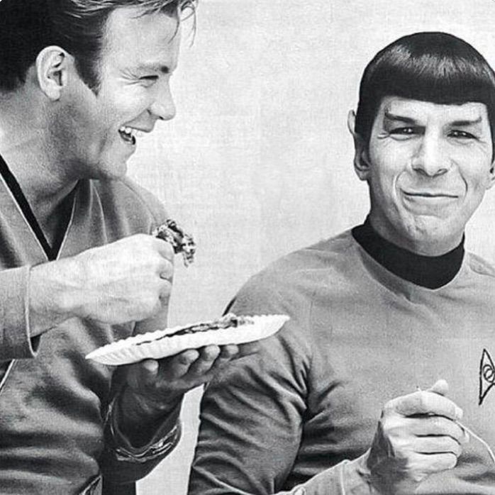 adam_nimoy's tweet image. Bill used to make steaks during lunch by throwing a bunch of paper into a metal waste basket and then lighting it up and throwing on a metal grate. Cringeworthy now but delicious back then.