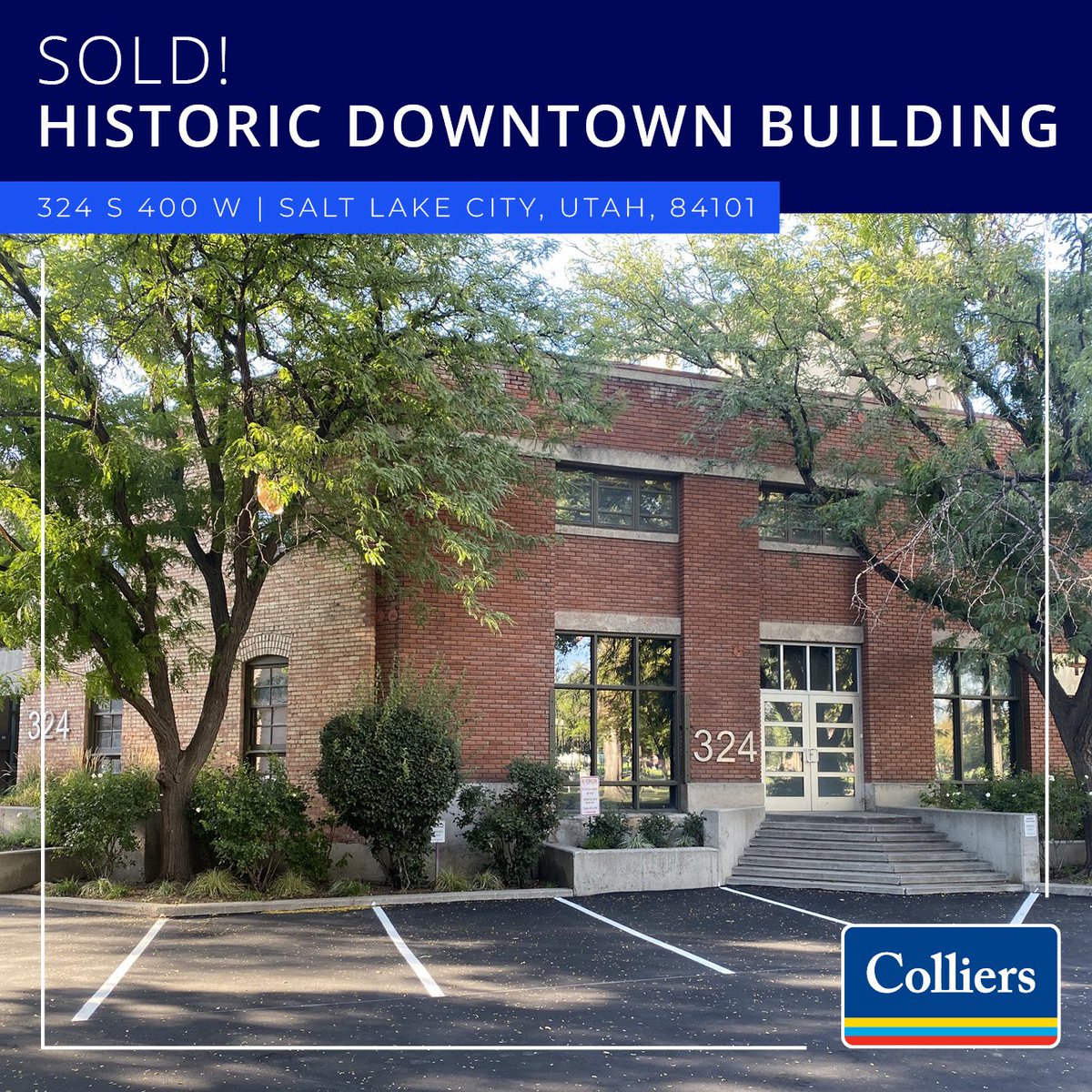 BrandonFugal's tweet image. Historic Downtown Salt Lake City office building SOLD: 324 South 400 West. Located across from newly updated Pioneer Park, it features a glass skylight, exposed brick & unique features including an industrial scale in the floor from 1912. @ColliersUtah @BusinessUtah @Colliers