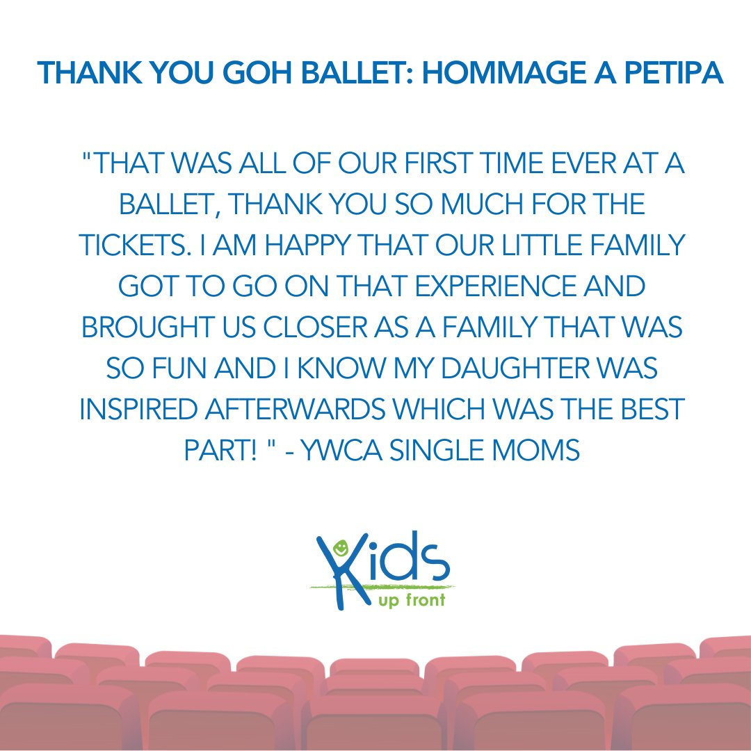 Kids Up Front Vancouver (@kidsupfrontvan) on Twitter photo Theatre Tuesday shoutout to <a href="/GohBallet/">Goh Ballet</a> for the generous ticket donation! Your show is more than a performance—it inspires dreams. 💫
Want to help? Become a monthly donor: canadahelps.org/en/charities/k…
Got tickets? 🎟️ Email us: vancouver@kidsupfront.com
#MoreThanApplause #KidsUpFront Theatre Tuesday shoutout to <a href="/GohBallet/">Goh Ballet</a> for the generous ticket donation! Your show is more than a performance—it inspires dreams. 💫
Want to help? Become a monthly donor: canadahelps.org/en/charities/k…
Got tickets? 🎟️ Email us: vancouver@kidsupfront.com
#MoreThanApplause #KidsUpFront
