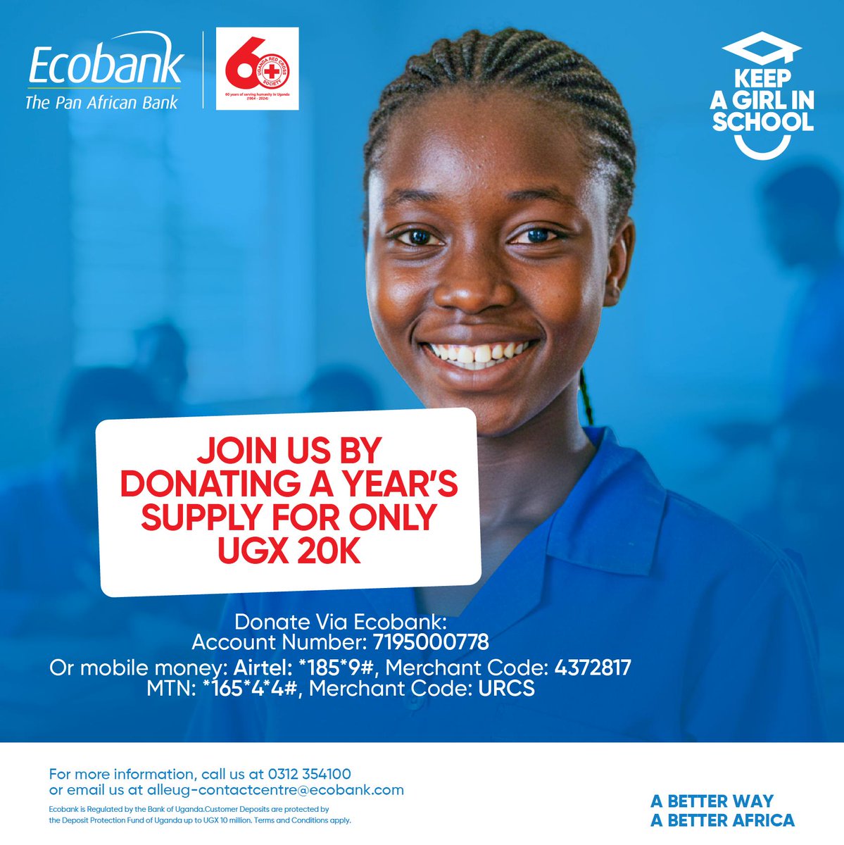 gracepads's tweet image. 📢🇺🇬 A significant number of schoolgirls in rural Uganda miss class regularly due to lack of menstrual pads and poor WASH facilities. 1 in 4 drop out after starting periods, and lose 18 % of their school year annually. “Keep A Girl in School”
At only 20,00/=, get @gracepads...