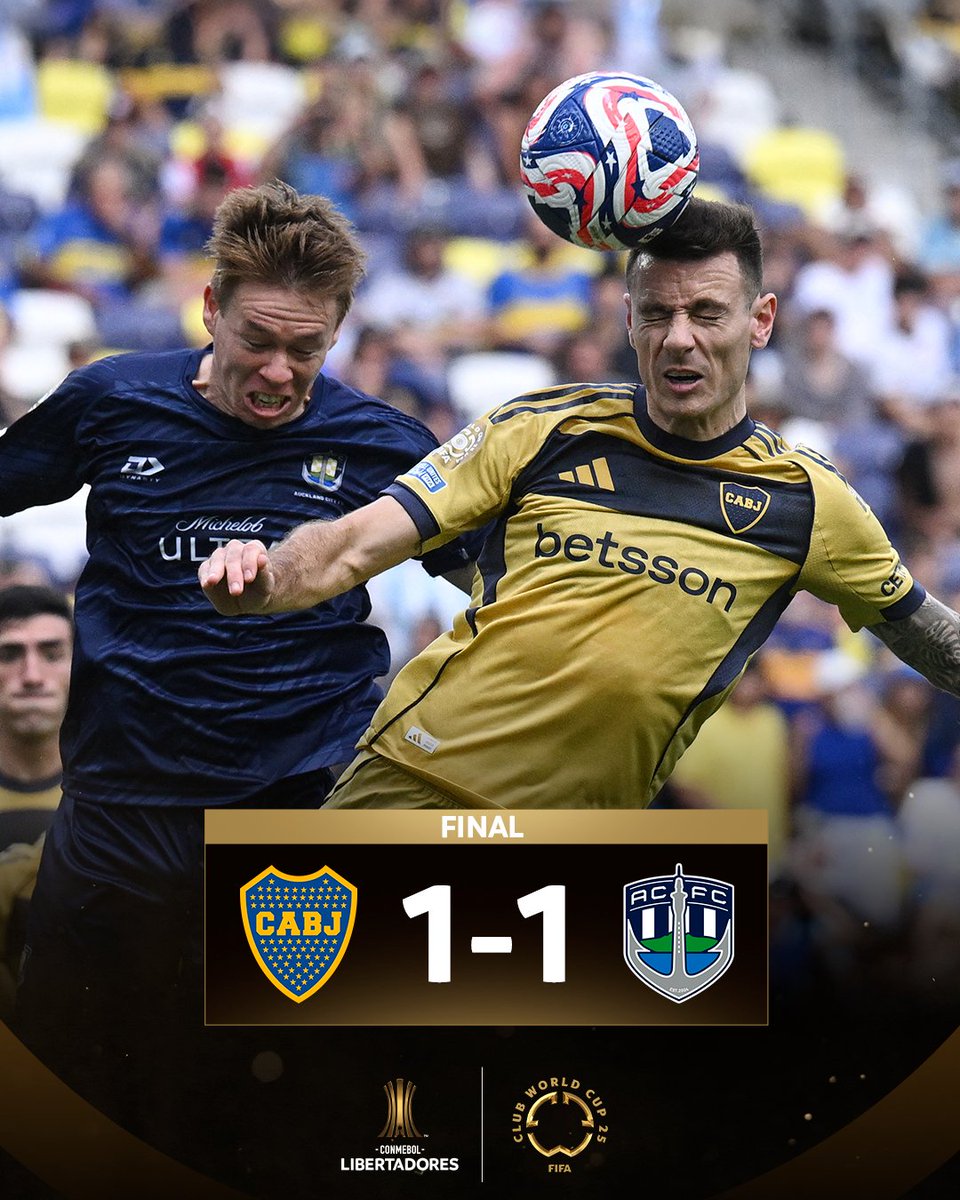 CONMEBOL Libertadores (@libertadores) on Twitter photo 🇸🇪🤝 ¡Se despidió con empate! <a href="/BocaJrsOficial/">Boca Juniors</a> 🇦🇷 igualó frente a <a href="/AucklandCity_FC/">🇳🇿 Auckland City FC</a> 🇳🇿
🏆 CONMEBOL #Libertadores #GloriaEterna #FIFACWC 🇸🇪🤝 ¡Se despidió con empate! <a href="/BocaJrsOficial/">Boca Juniors</a> 🇦🇷 igualó frente a <a href="/AucklandCity_FC/">🇳🇿 Auckland City FC</a> 🇳🇿
🏆 CONMEBOL #Libertadores #GloriaEterna #FIFACWC