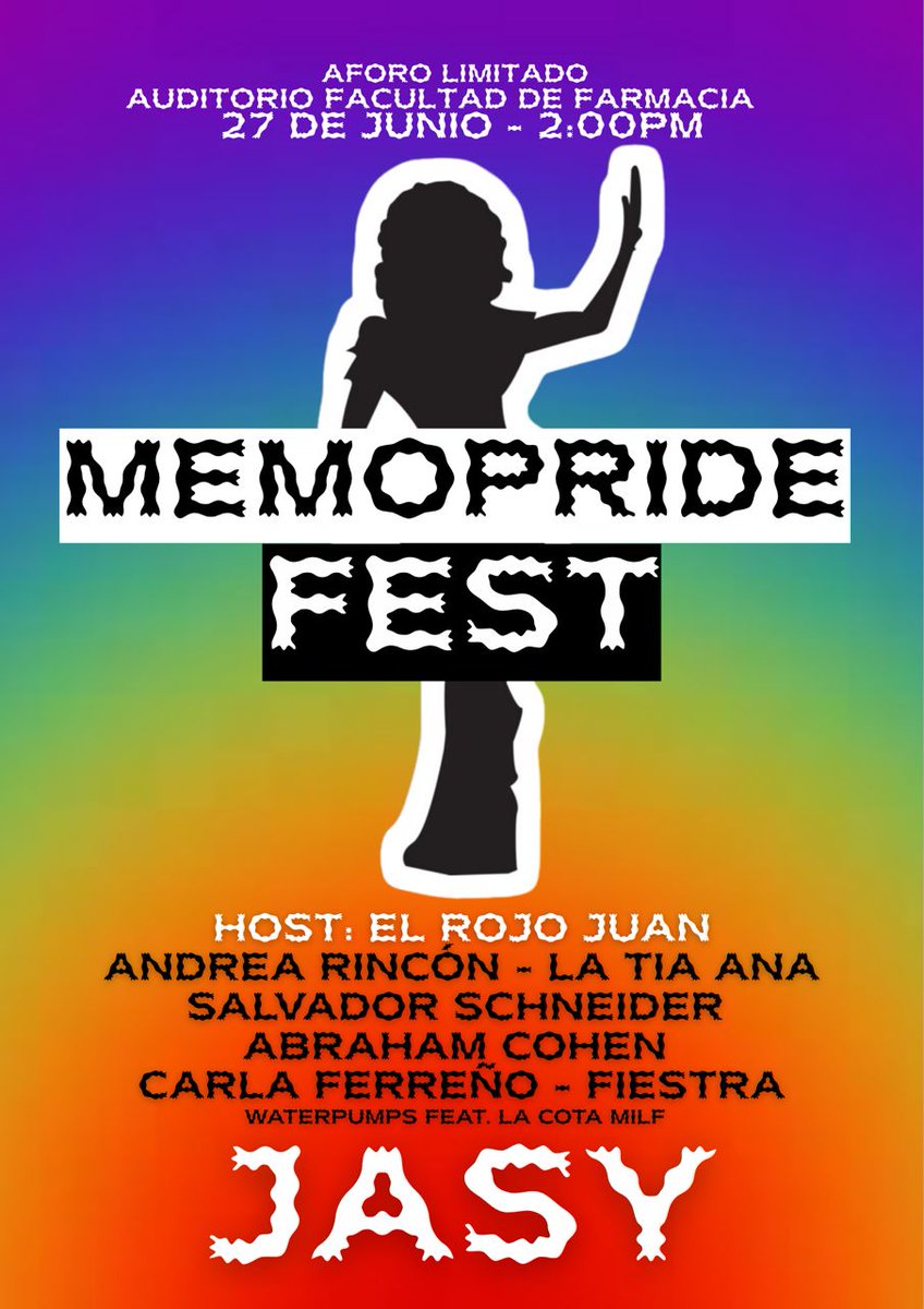 HechosUCV's tweet photo. 🌈 ¡Prepárate para el MEMOPRIDE FEST! 🎉 Este 27 de junio a las 2:00 PM en el Auditorio Facultad de Farmacia, celebraremos la diversidad y el talento con un imperdible Stand up Comedy. https://t.co/jg4h1pdKnV