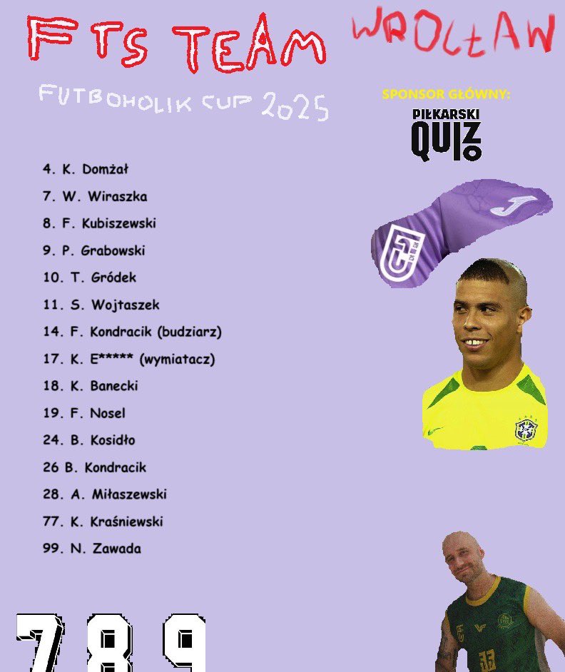 FootballThrift's tweet photo. Comunicado oficial: skład na Futboholik Cup 2025. 

#FTSTeam https://t.co/OTbOIcXDL2