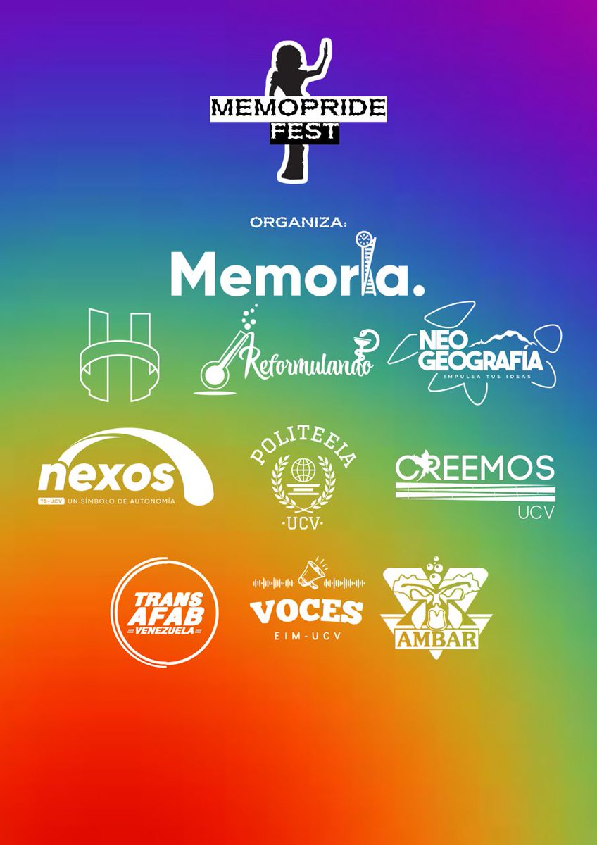 HechosUCV's tweet photo. 🌈 ¡Prepárate para el MEMOPRIDE FEST! 🎉 Este 27 de junio a las 2:00 PM en el Auditorio Facultad de Farmacia, celebraremos la diversidad y el talento con un imperdible Stand up Comedy. https://t.co/jg4h1pdKnV