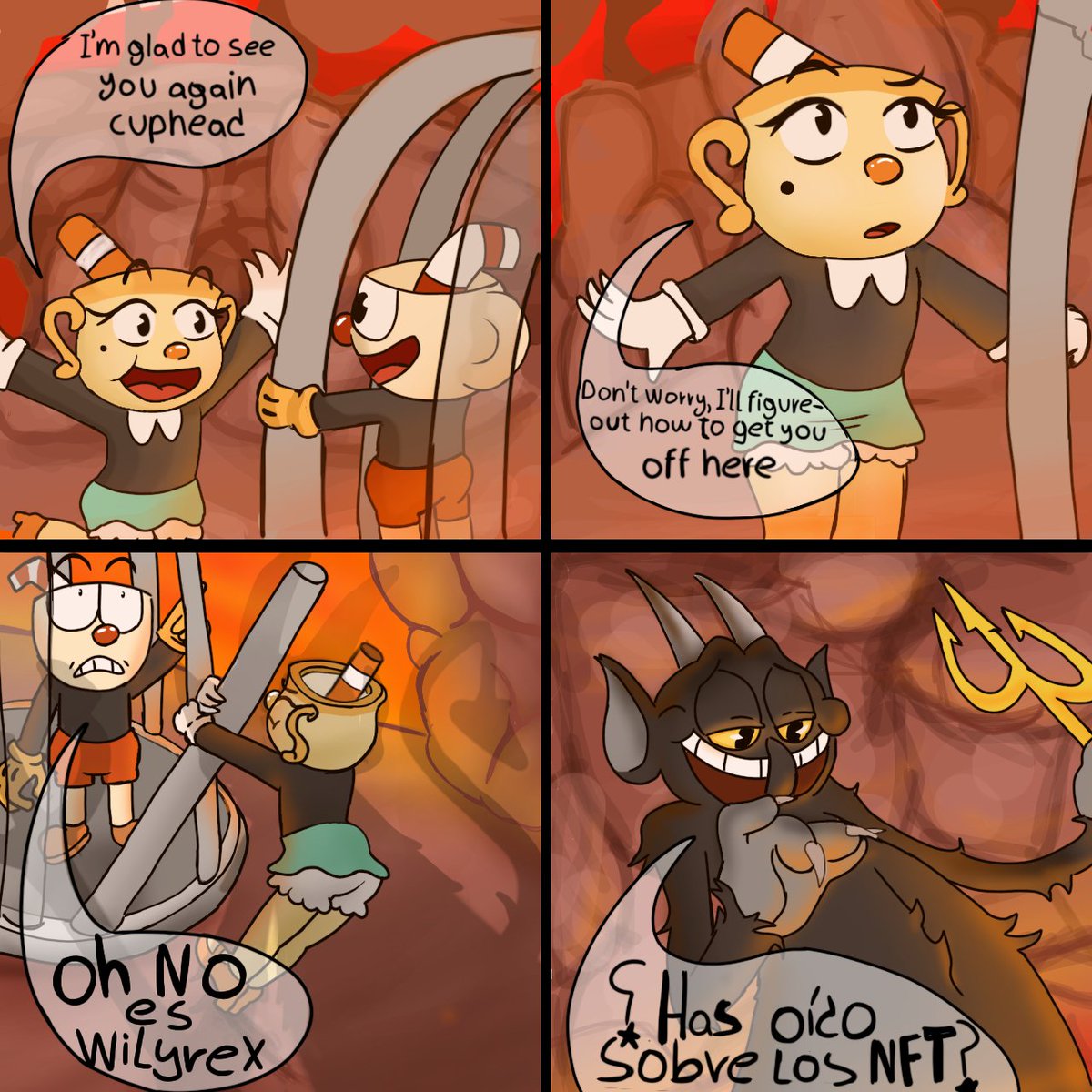 MWeyes68450's tweet photo. Page 1 and 2 #comic #ComicArt #art #digitalart #Cuphead https://t.co/EhfpUQ8U7a