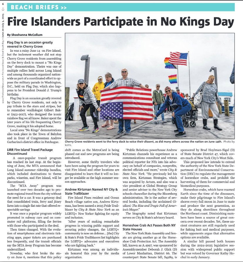 KoitzPhoto's tweet image. No Kings Day celebration on Fire Island