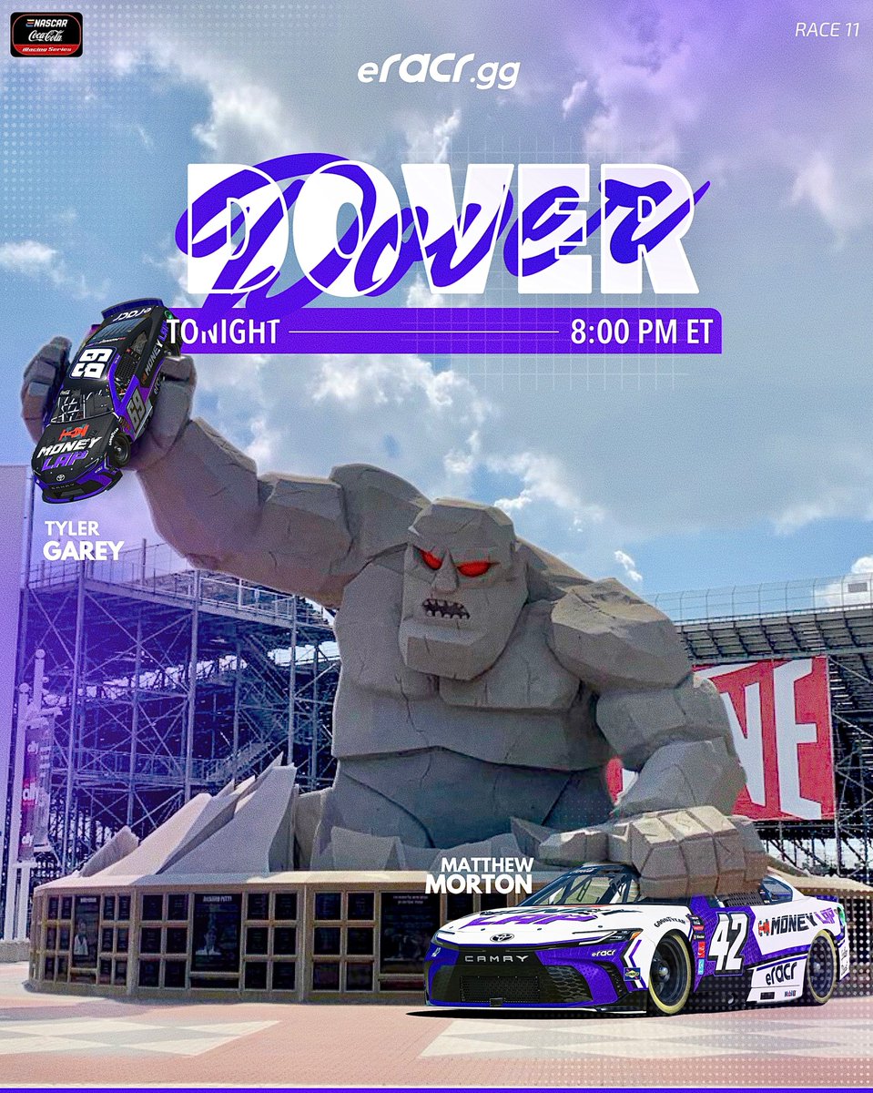 eRacr.gg (@eracr_gg) on Twitter photo Come watch the eRacr cars try to become friends with Miles tonight at <a href="/MonsterMile/">Dover Motor Speedway</a>! 8PM ET.
enascar.com/live
<a href="/MatthewMorton31/">Matthew Morton</a> | <a href="/TGarey26/">Dr.iRacing PHD</a> | <a href="/iRacing/">iRacing</a> | <a href="/ENASCARGG/">ENASCAR</a> | <a href="/themoneylap/">The Money Lap</a> | #eCCIS | #eNASCAR Come watch the eRacr cars try to become friends with Miles tonight at <a href="/MonsterMile/">Dover Motor Speedway</a>! 8PM ET.
enascar.com/live
<a href="/MatthewMorton31/">Matthew Morton</a> | <a href="/TGarey26/">Dr.iRacing PHD</a> | <a href="/iRacing/">iRacing</a> | <a href="/ENASCARGG/">ENASCAR</a> | <a href="/themoneylap/">The Money Lap</a> | #eCCIS | #eNASCAR