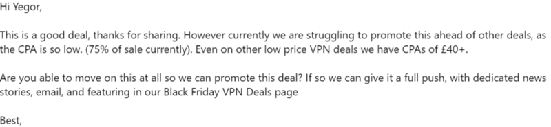 Windscribe's tweet photo. Ever wonder why you always see the same handful of VPNs being recommended on every single "VPN Review" site? It's because they offer the best affiliate payouts. Some tech sites will not even rank you if you don't meet a minimum affiliate payout per acquisition. (1/4) https://t.co/963KymzVyq