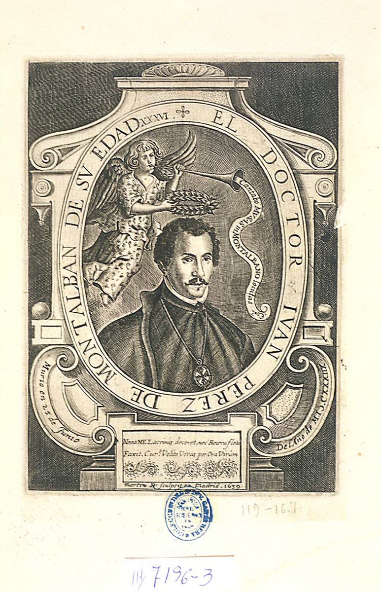 25 de Junio 1638: fallece Juan Pérez de Montalbán, poeta y dramaturgo español.

Se doctoró en Teología, fue capellán en la iglesia de San Juan de Ocaña, y perteneció a la Academia de Madrid.