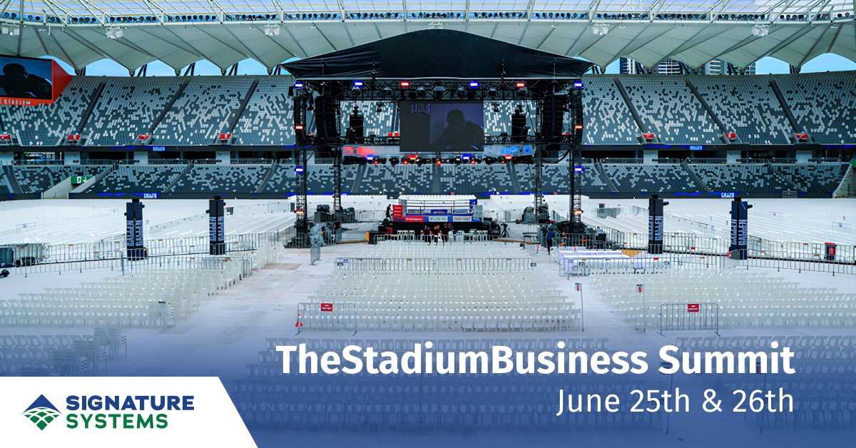 Signature Systems is proud to attend The Stadium Business Summit. 

Our own Tony Booth will speak alongside global venue leaders, sharing insights on innovations shaping the future of stadiums, arenas, and live entertainment venues worldwide.